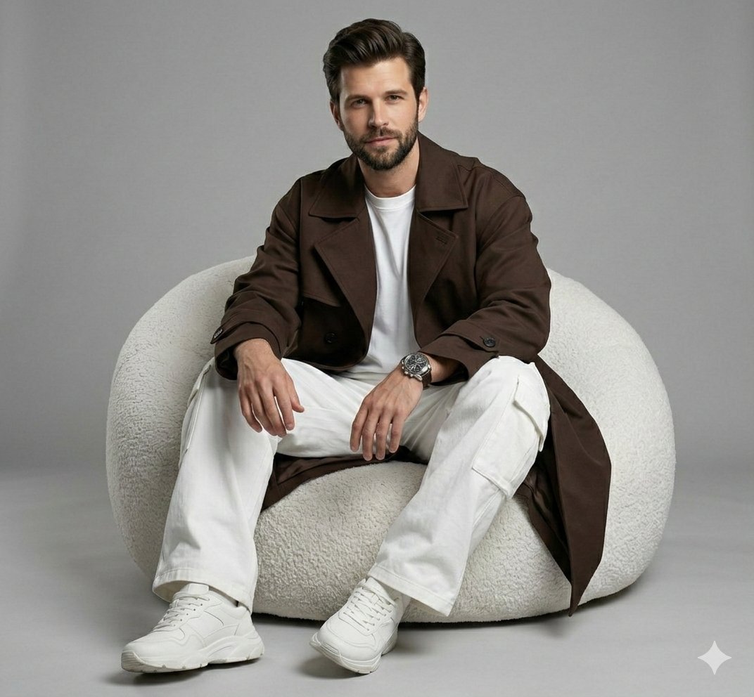 AI Prompt for Hyper-Realistic Fashion Photography: Oversized Streetwear Minimalist Portrait