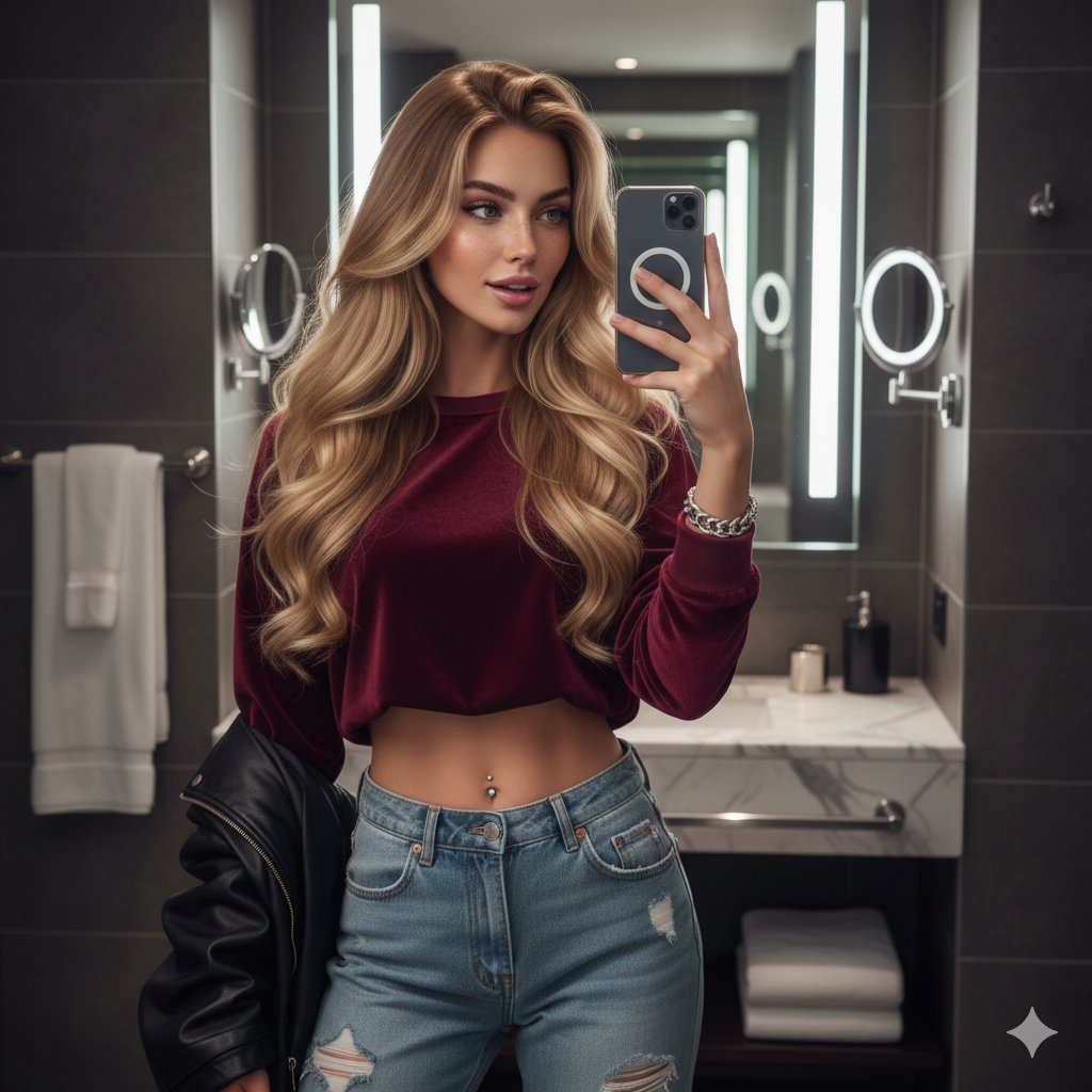 AI Prompt for Hyper-realistic Luxury Mirror Selfie