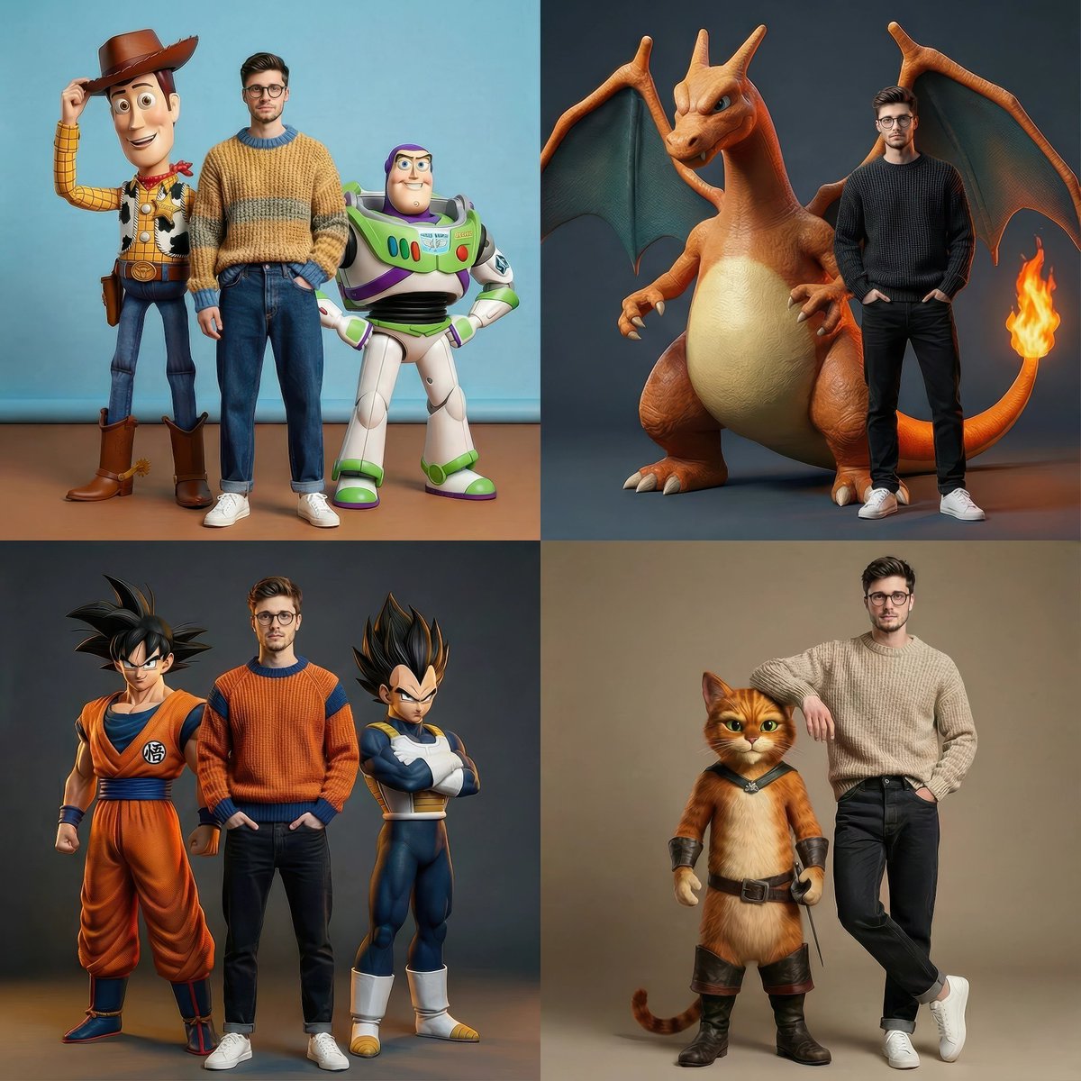 AI Prompt for Hyperrealistic Fashion Editorial Images with Animated Characters