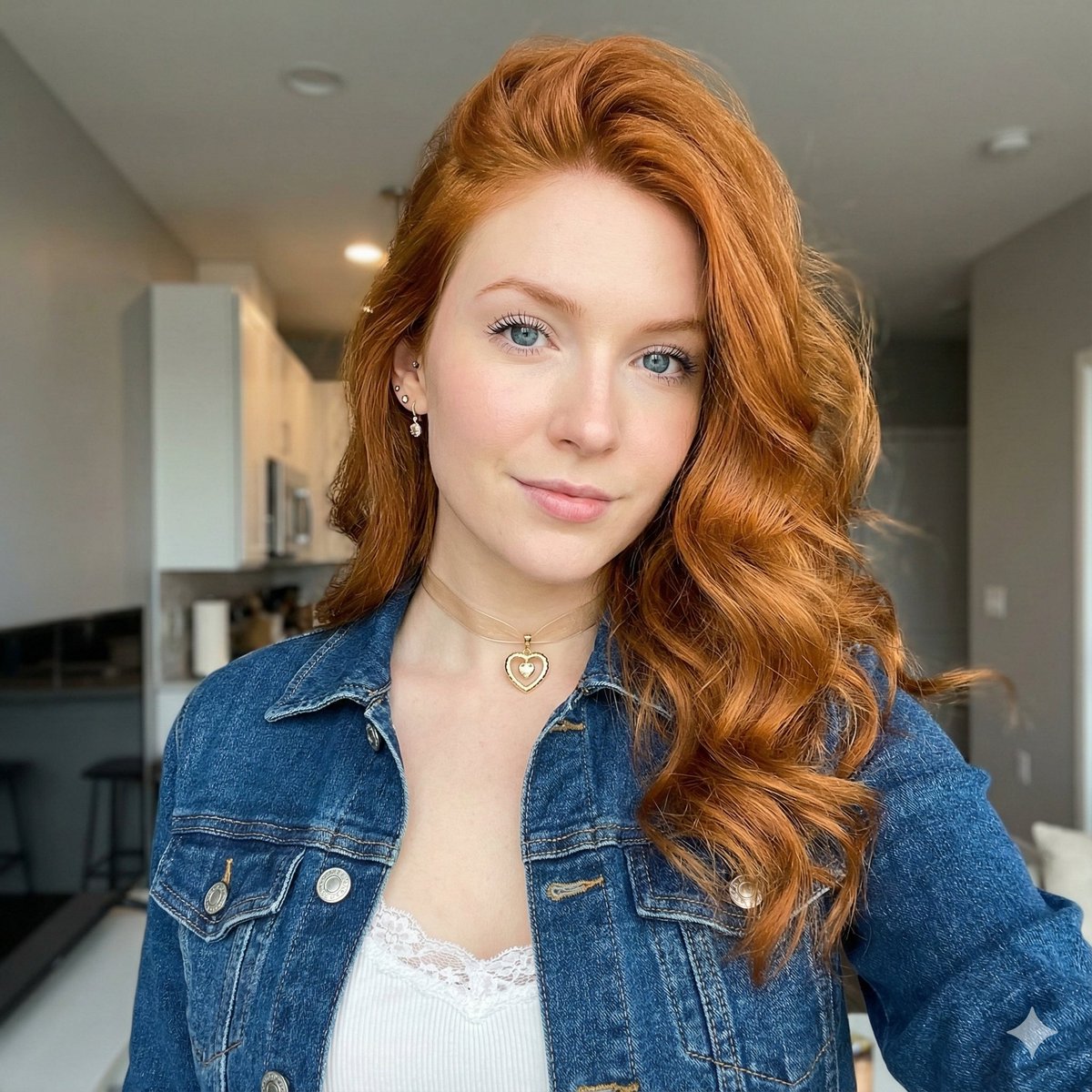 AI Prompt for Influencer Lifestyle Portrait with Vibrant Ginger Hair