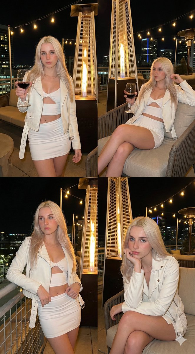 AI Prompt for Intimate Nightlife Collage with Celeb-Inspired Model