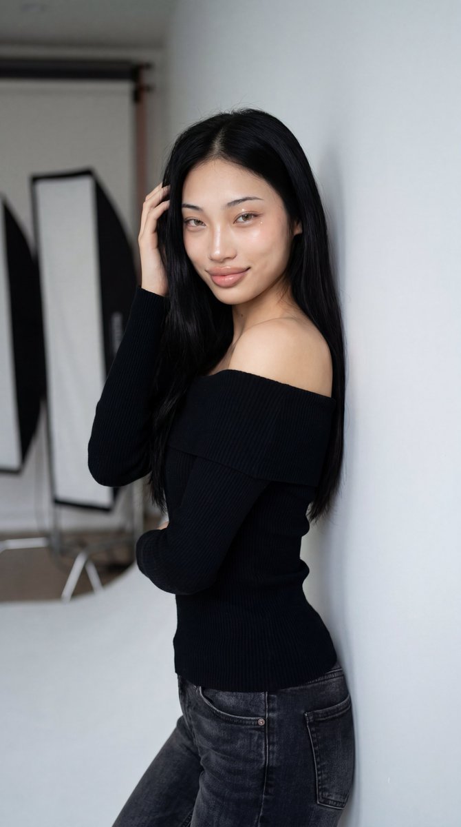 AI Prompt for Korean Fashion Studio Portrait Photography