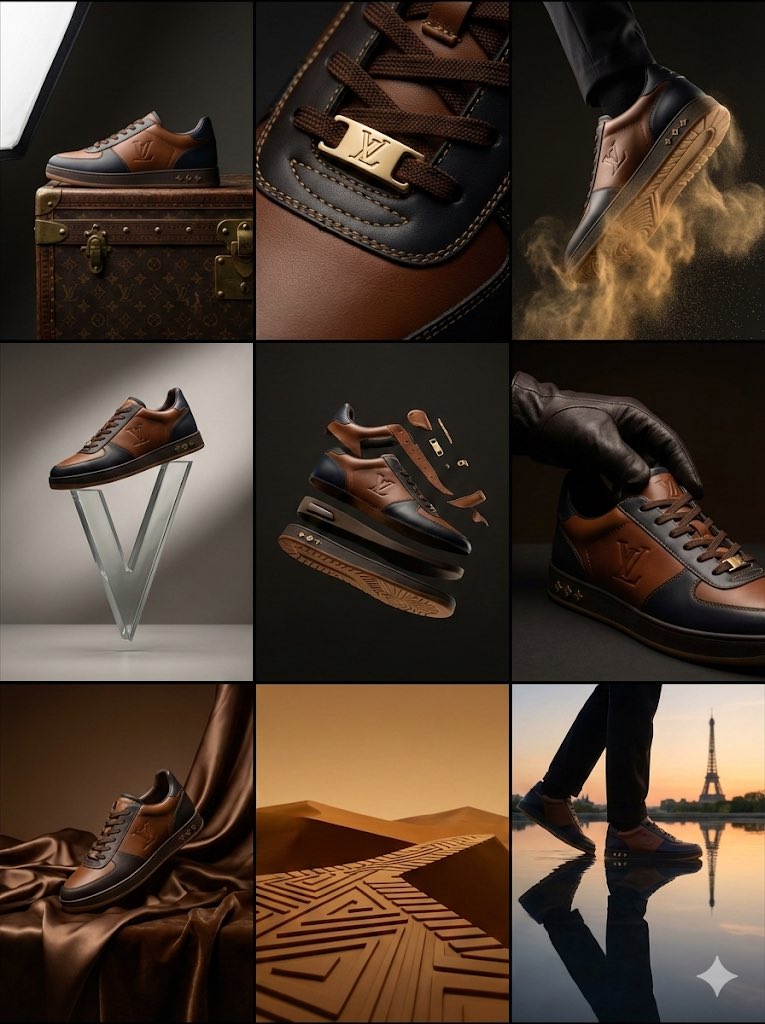 AI Prompt for Louis Vuitton Sneaker Editorial Lifestyle Imagery