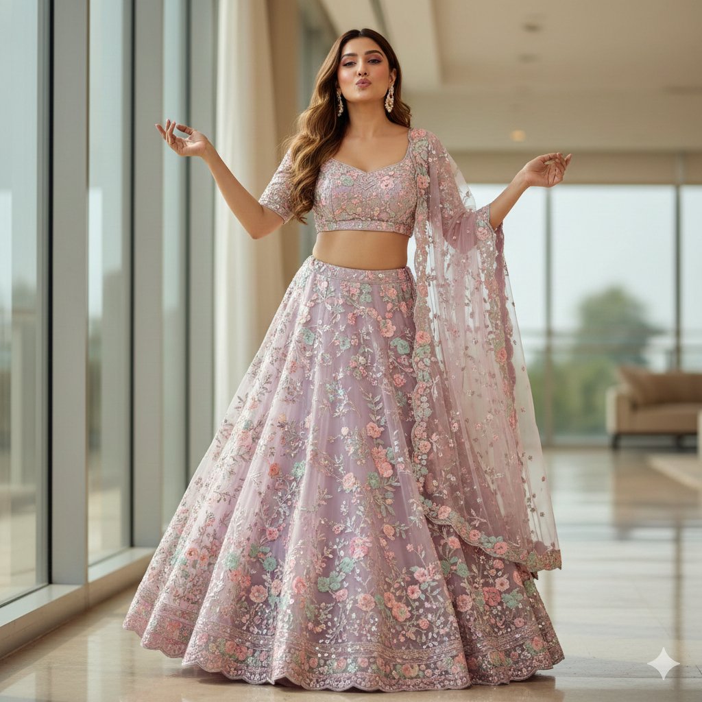 AI Prompt for Luxurious Indian Fashion Photography