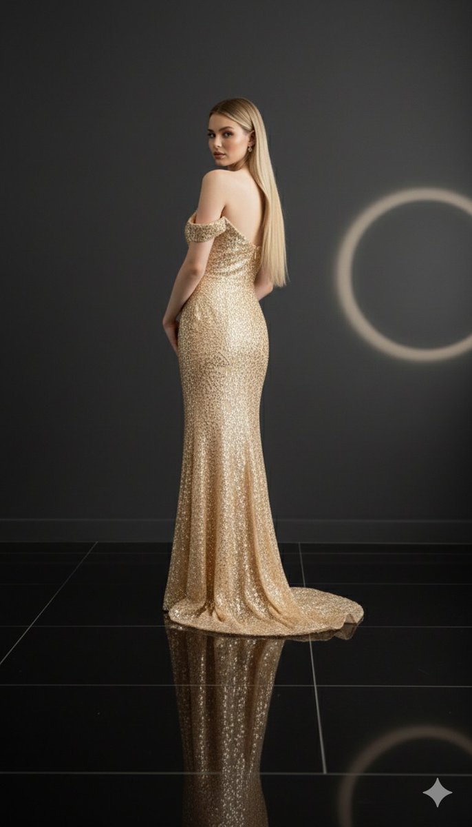 AI Prompt for Luxury 8K Portrait Photography of a Russian Superstar in Gold Evening Gown