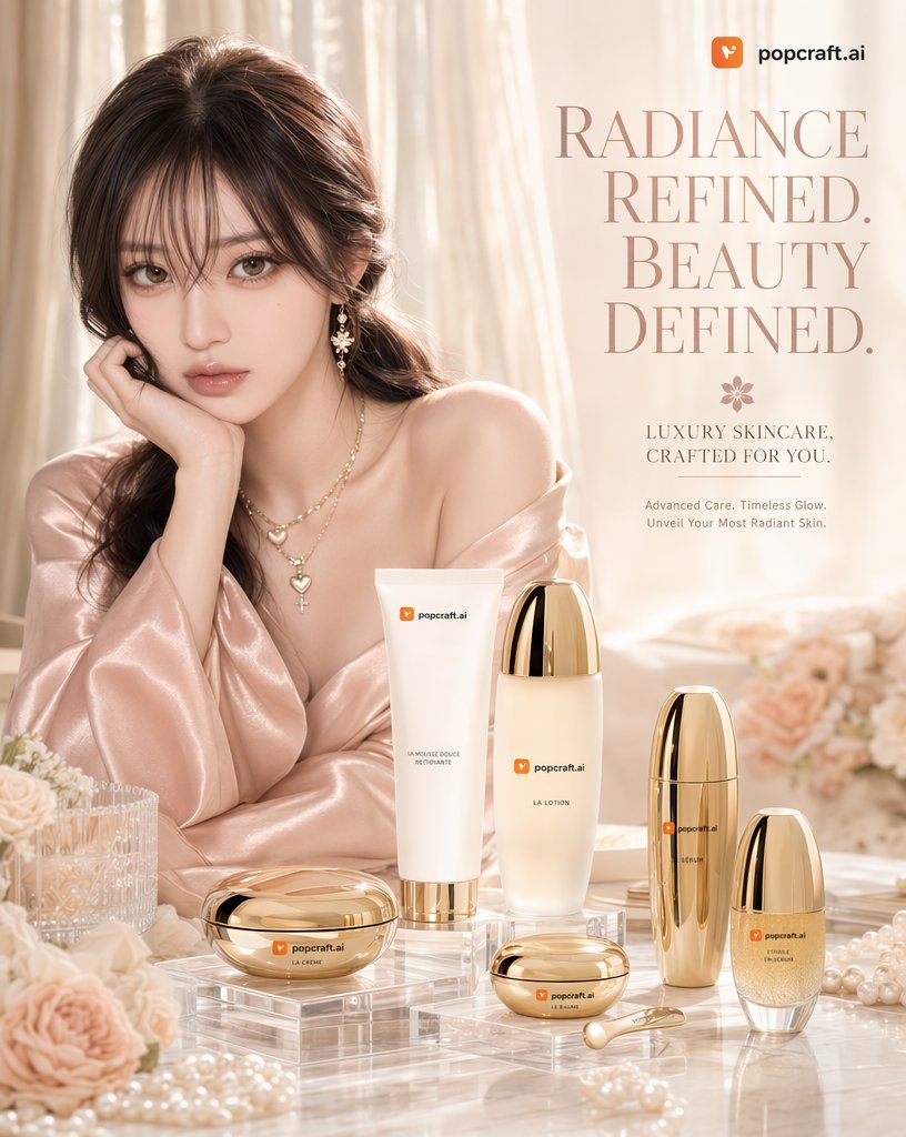 AI Prompt for Luxury Brand Skincare Ad Image