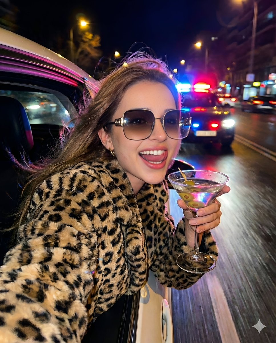 AI Prompt for Luxury Car Nighttime Fashion Photography with Influencer Model