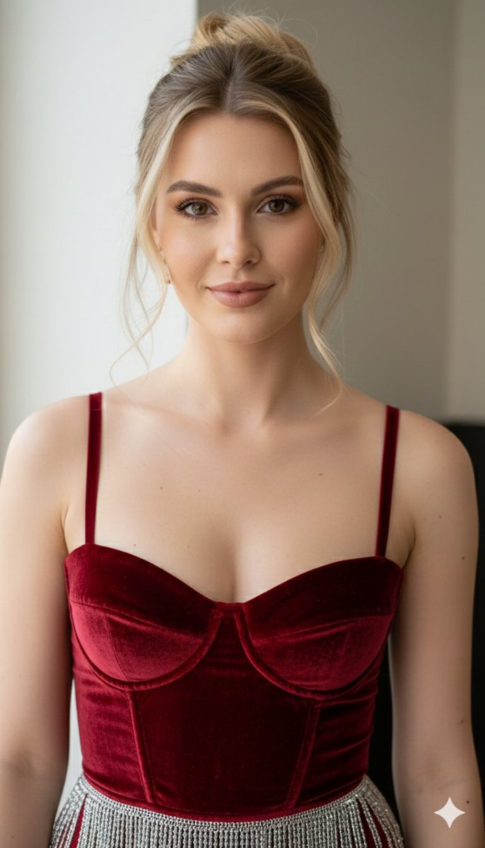 AI Prompt for Luxury Editorial Portrait in Crushed Velvet