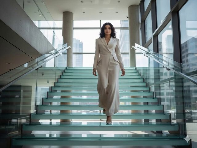 AI Prompt for Luxury Editorial Portrait with Architectural Chic