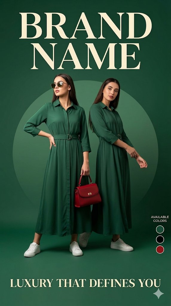 AI Prompt for Luxury Fashion Advertisement Poster