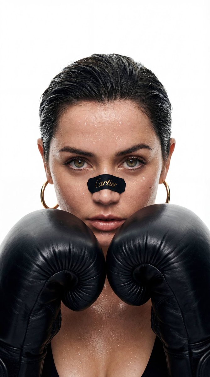 AI Prompt for Luxury Fashion Boxer Portrait with Hyper-Realistic Details
