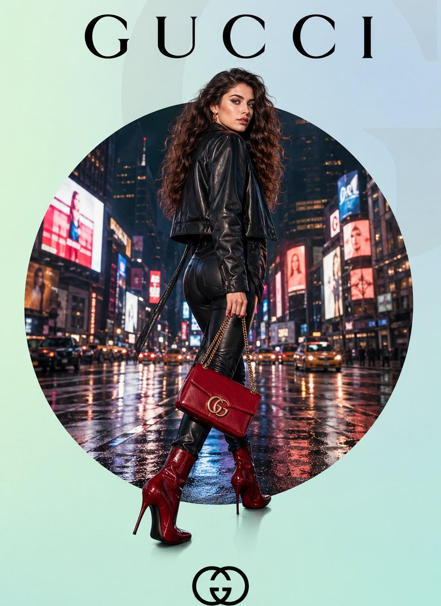 AI Prompt for Luxury Fashion Poster Ads in Gucci Style