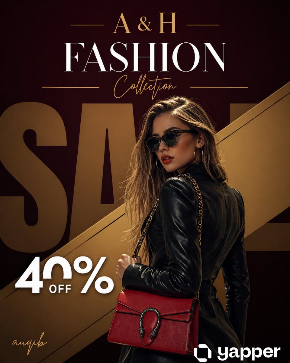 AI Prompt for Luxury Fashion Poster with Model and Branding