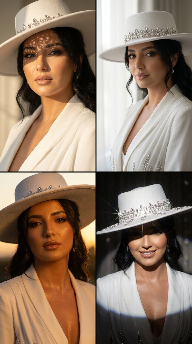 AI Prompt for Luxury Hat Editorial Grids: 2x2 Campaign