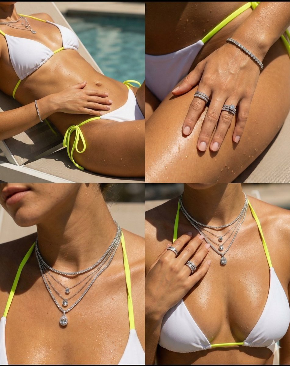 AI Prompt for Luxury Jewelry Photography: 2x2 Grid Collage