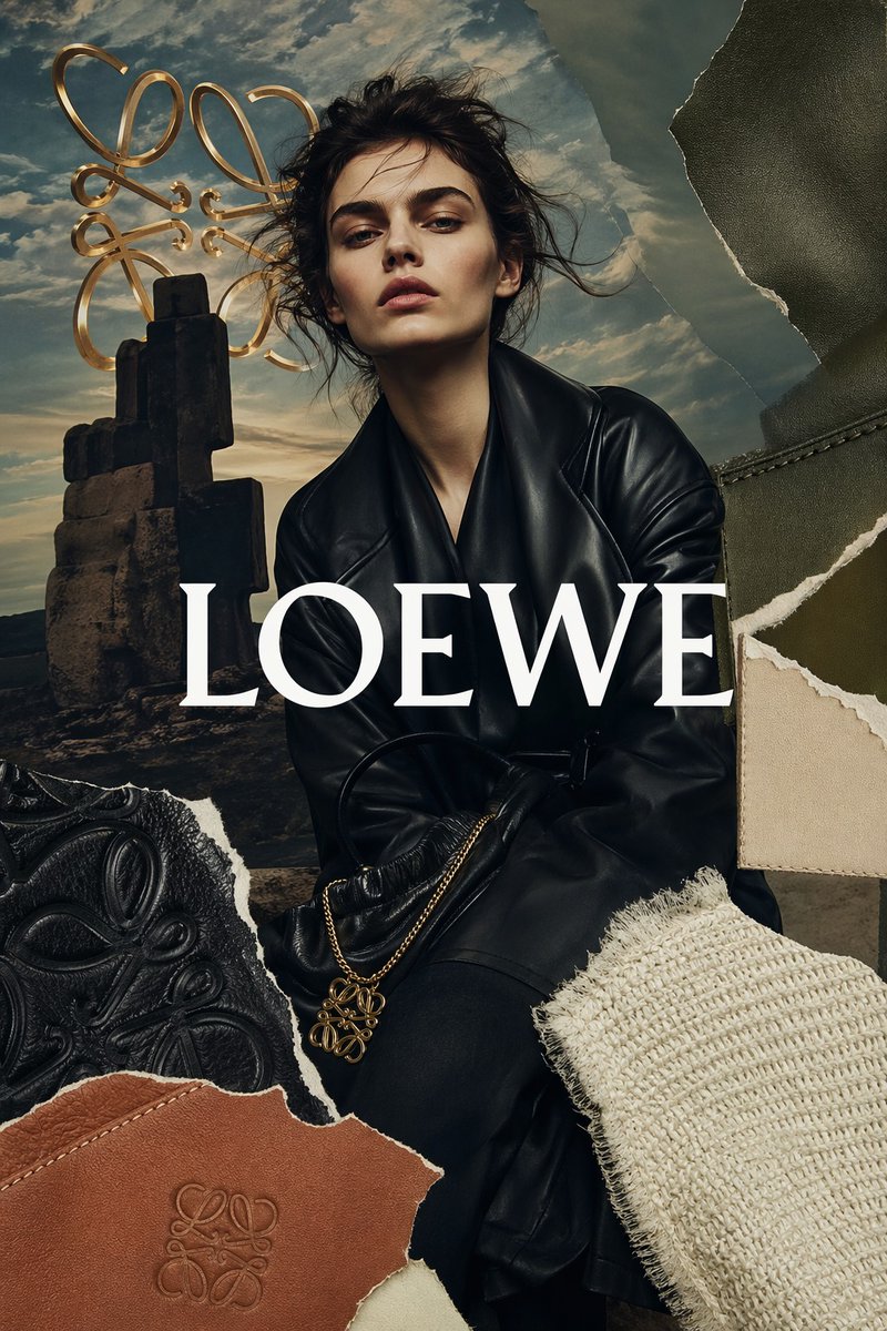 AI Prompt for Luxury Leather Fashion Editorial Ad