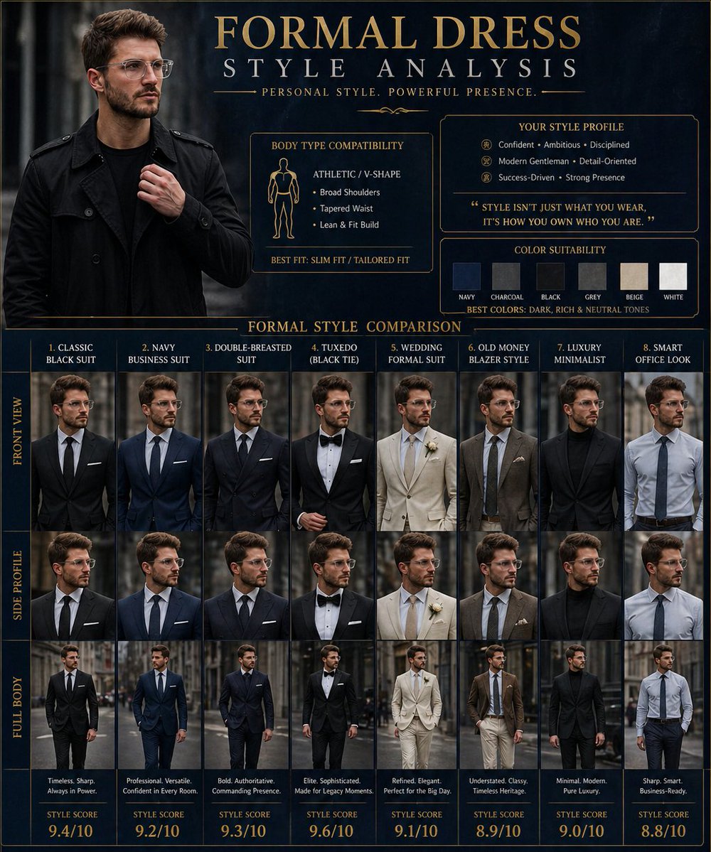 AI Prompt for Luxury Men's Fashion Infographic Poster Design