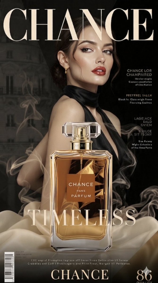 AI Prompt for Luxury Perfume Magazine Cover Design