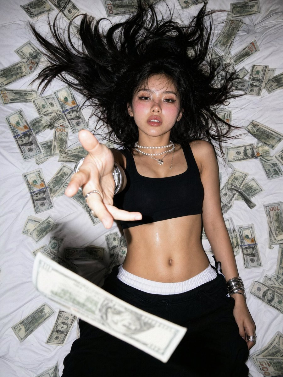 AI Prompt for Luxury Streetwear Photography: Cash and Glamour