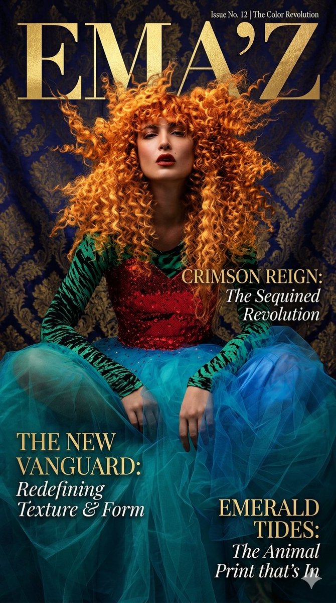 AI Prompt for Maximalist Fashion Magazine Covers