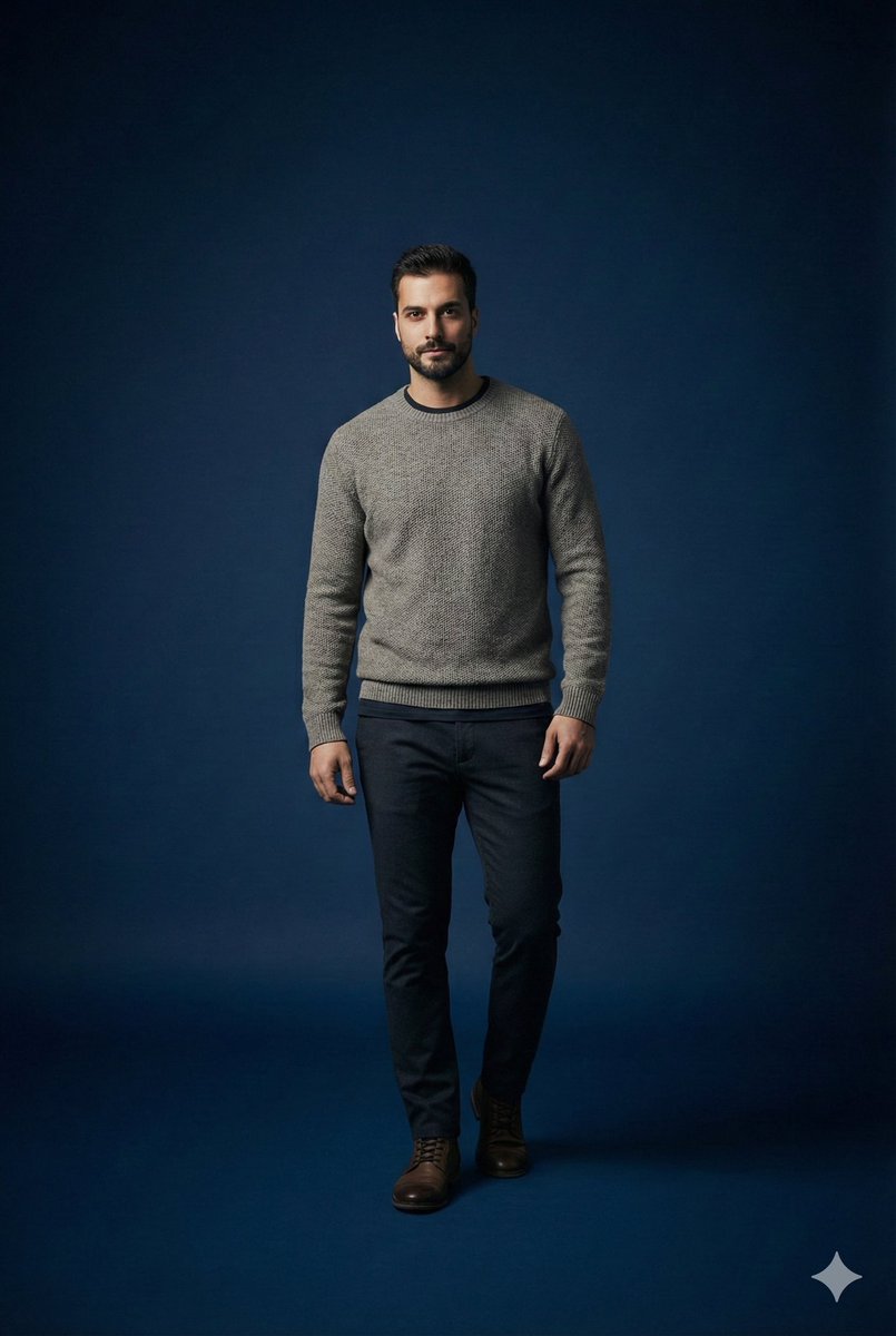 AI Prompt for Minimal Studio Portrait of a Fashionable Male
