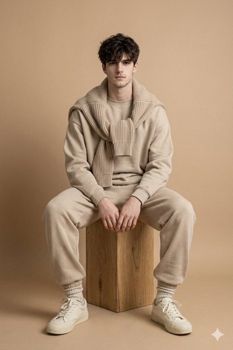 AI Prompt for Minimalist Fashion Photography of Young Man