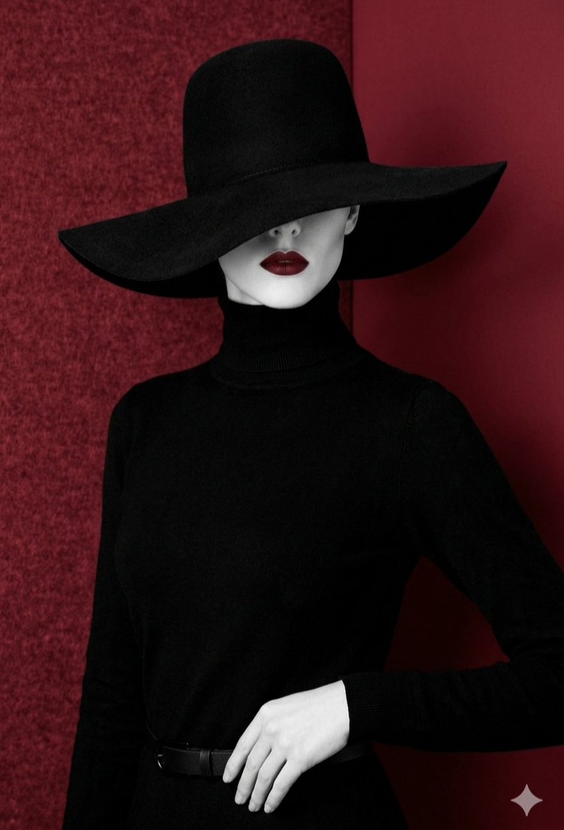 AI Prompt for Minimalist Fashion Portrait with High-Contrast Color