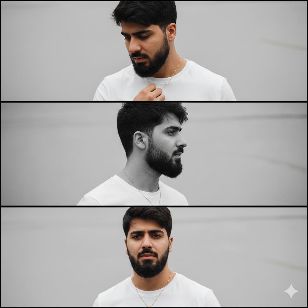 AI Prompt for Minimalist Monochrome Fashion Editorial Triptych