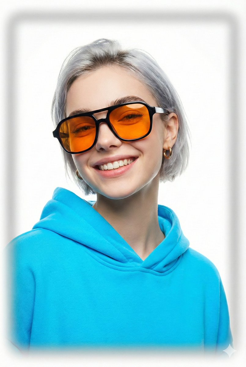 AI Prompt for Minimalist Vogue Cover Style Portrait with Oversized Sunglasses