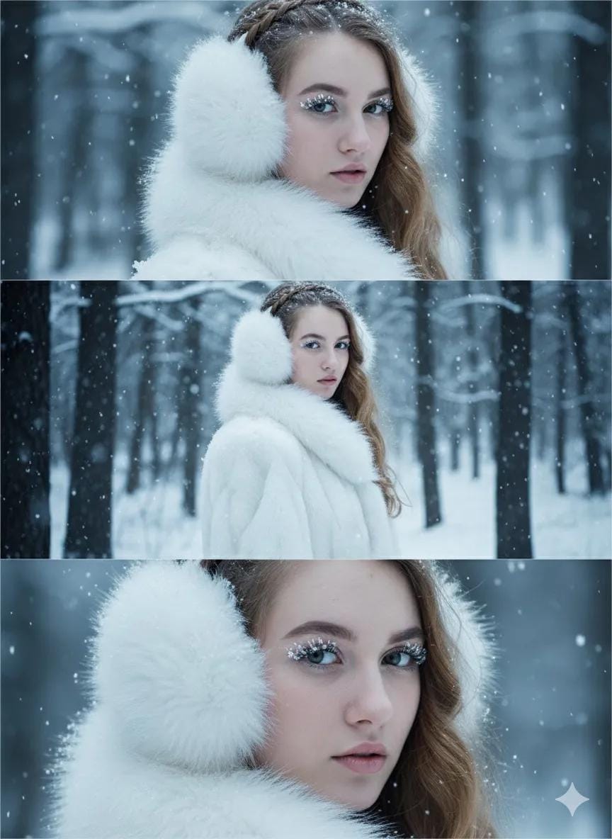 AI Prompt for Monochromatic Winter Fashion Photography