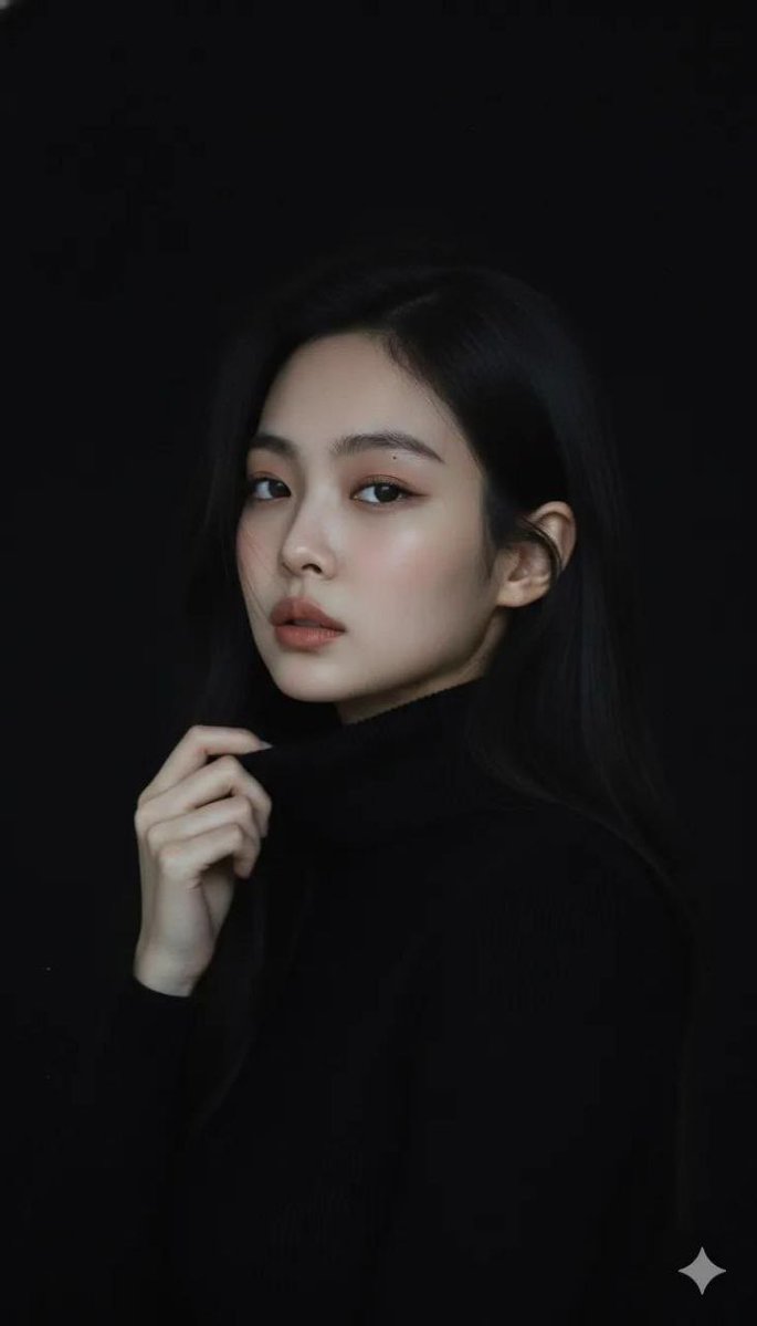 AI Prompt for Moody Cinematic Portrait with Elegant Black Turtleneck