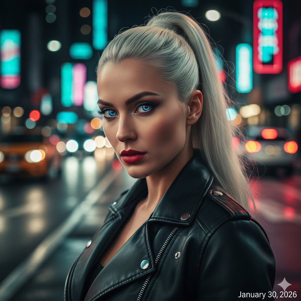 AI Prompt for Neon City Street Style Editorial Photography