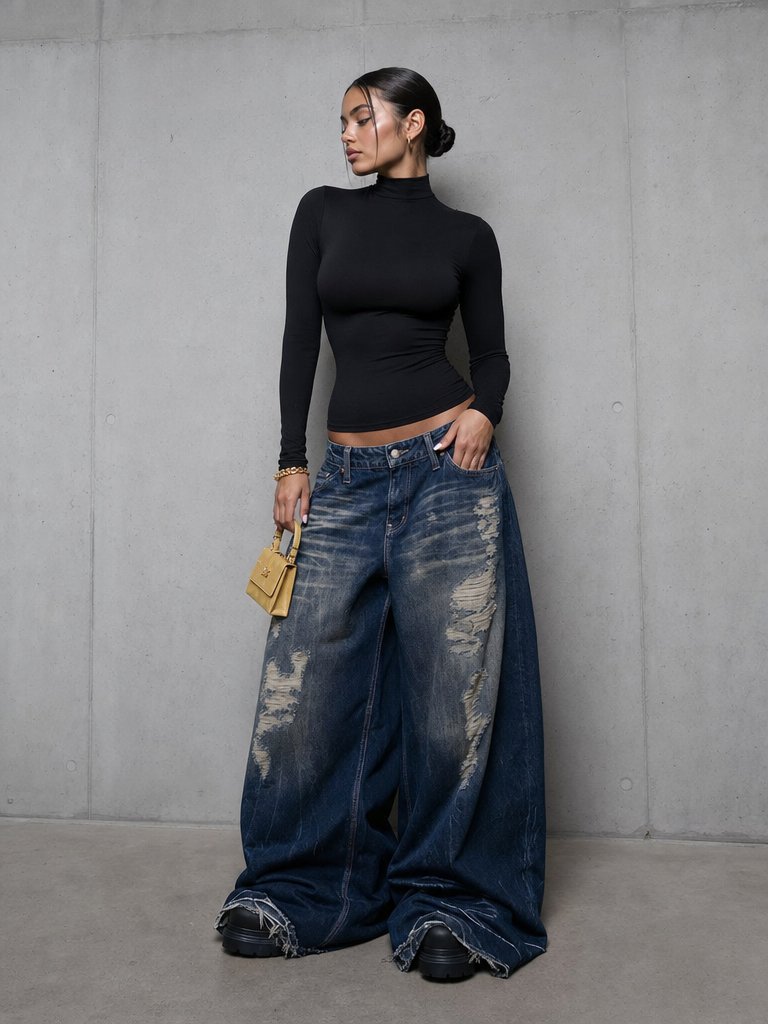 AI Prompt for Overly Distressed Streetwear Fashion Image