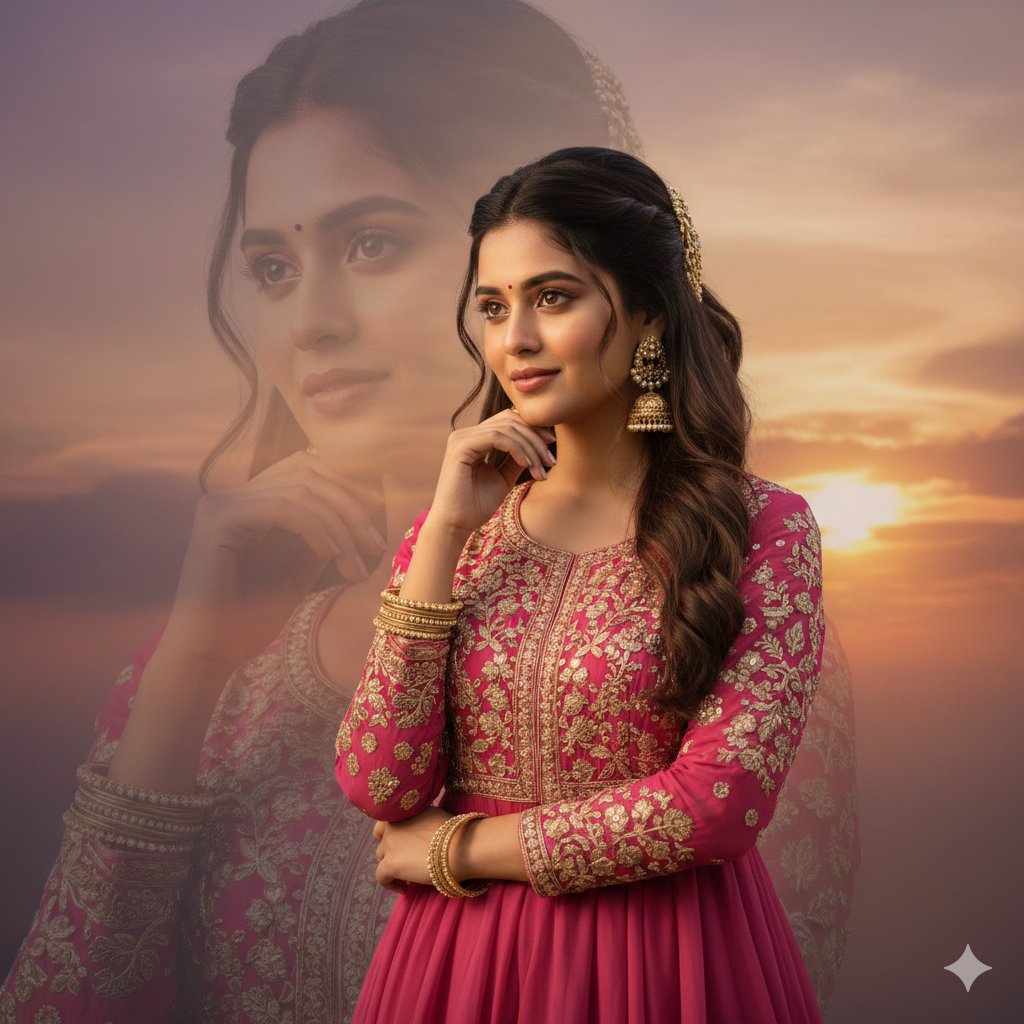 AI Prompt for Photography: Generate Stunning Indian Portrait with Double Exposure Effect