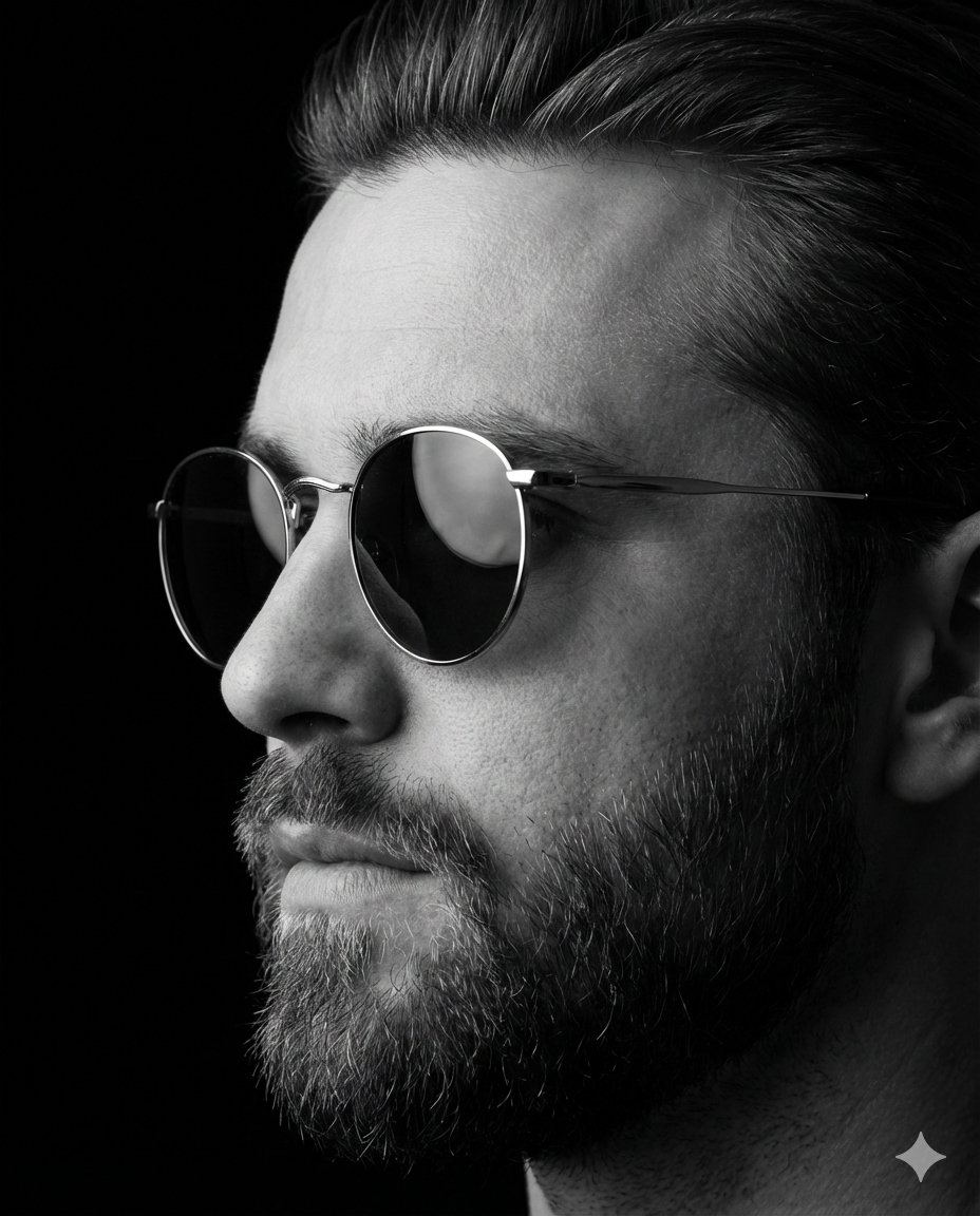 AI Prompt for Photorealistic Black-and-White Studio Portrait