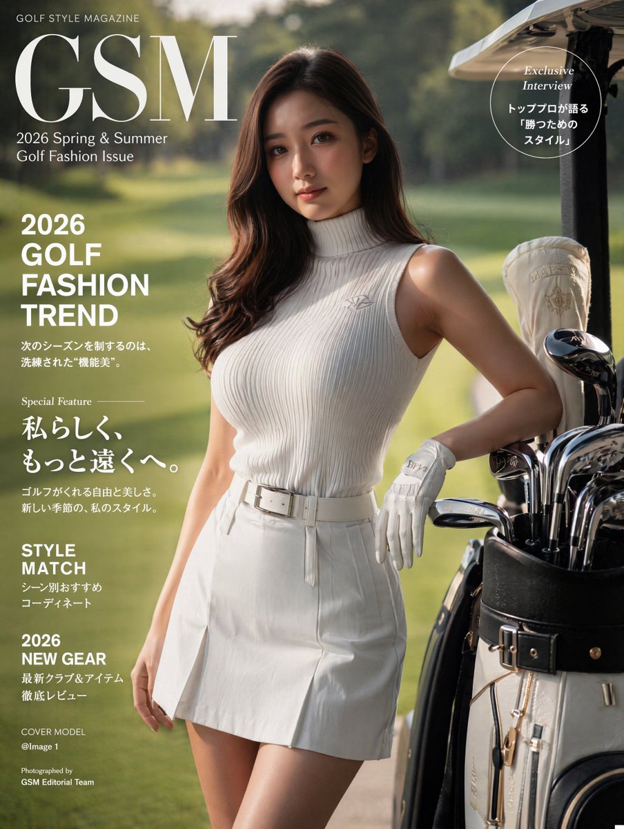 AI Prompt for Photorealistic Golf Fashion Magazine Cover Art