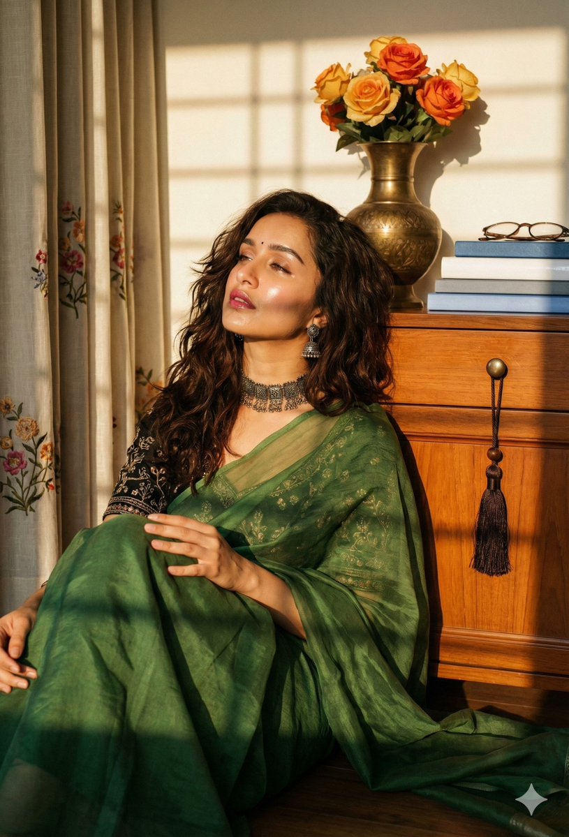 AI Prompt for Photorealistic Indian Saree Portraits