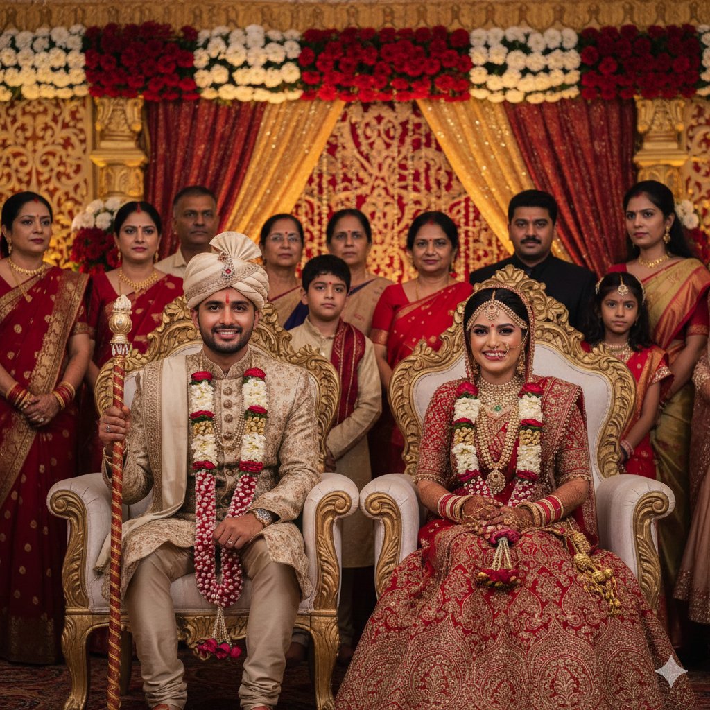 AI Prompt for Photorealistic Indian Wedding Ceremony Scene