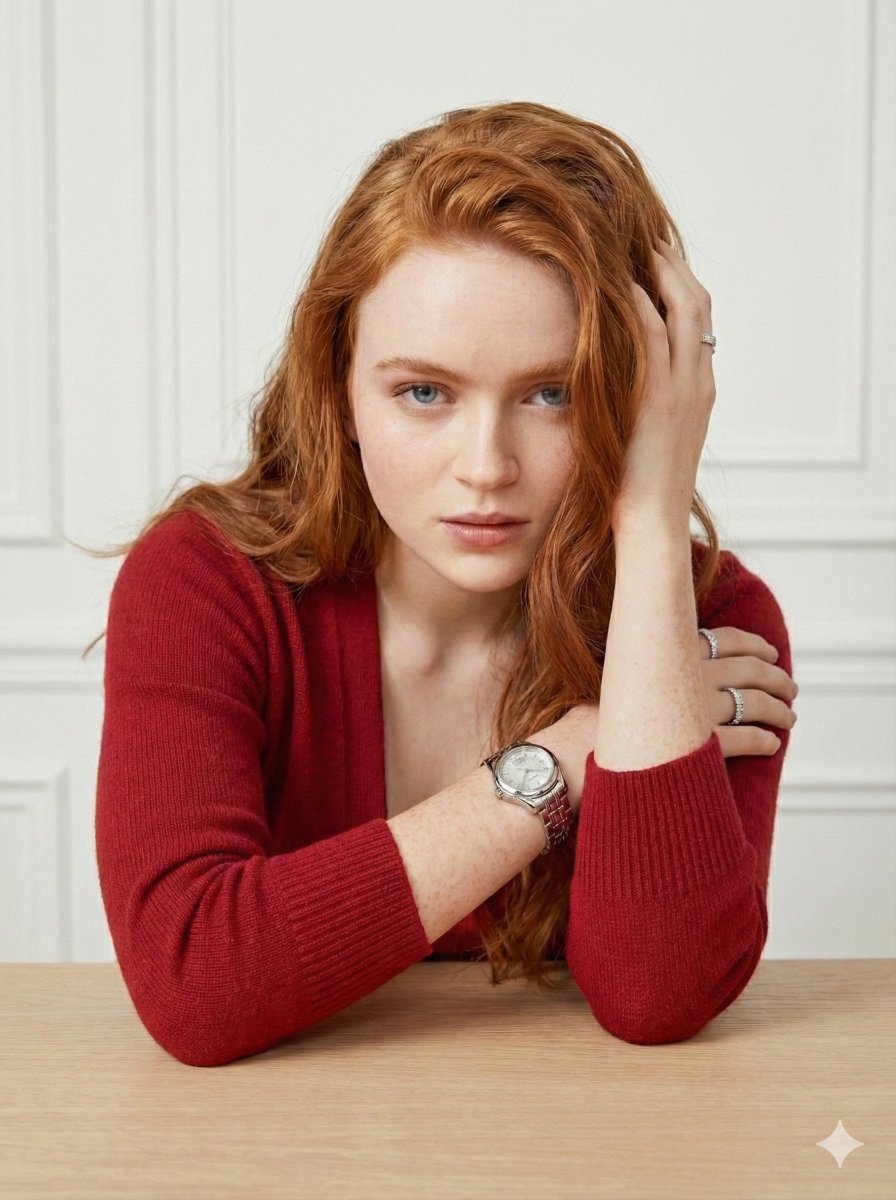 AI Prompt for Photorealistic Sadie Sink Editorial Portrait