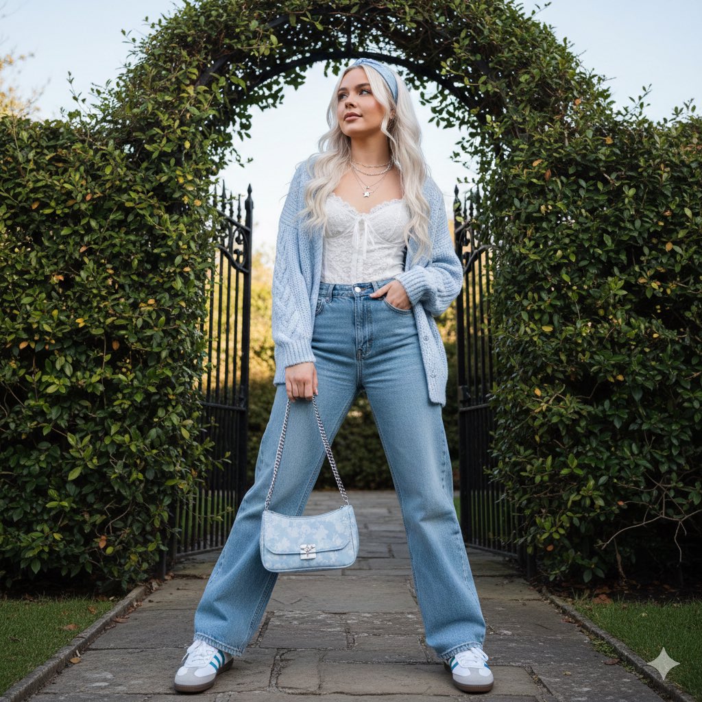 AI Prompt for Photorealistic Soft Girl Fashion Imagery with Garden Background
