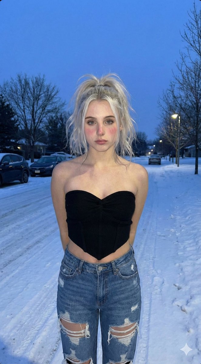 AI Prompt for Photorealistic Winter Fashion Portrait with Snowy Background