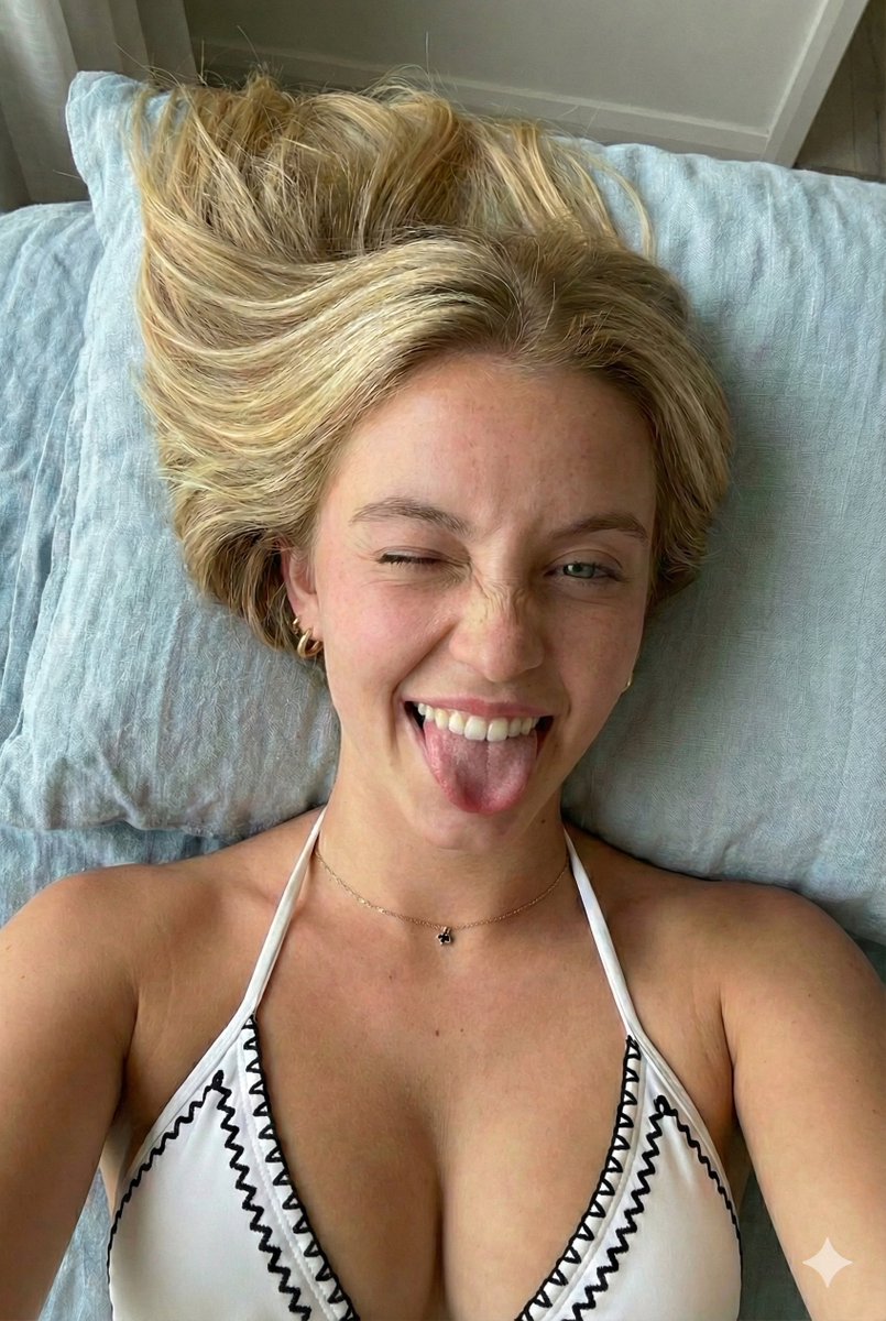 AI Prompt for Playful Overhead Female Portrait with Fun Bikini Scene