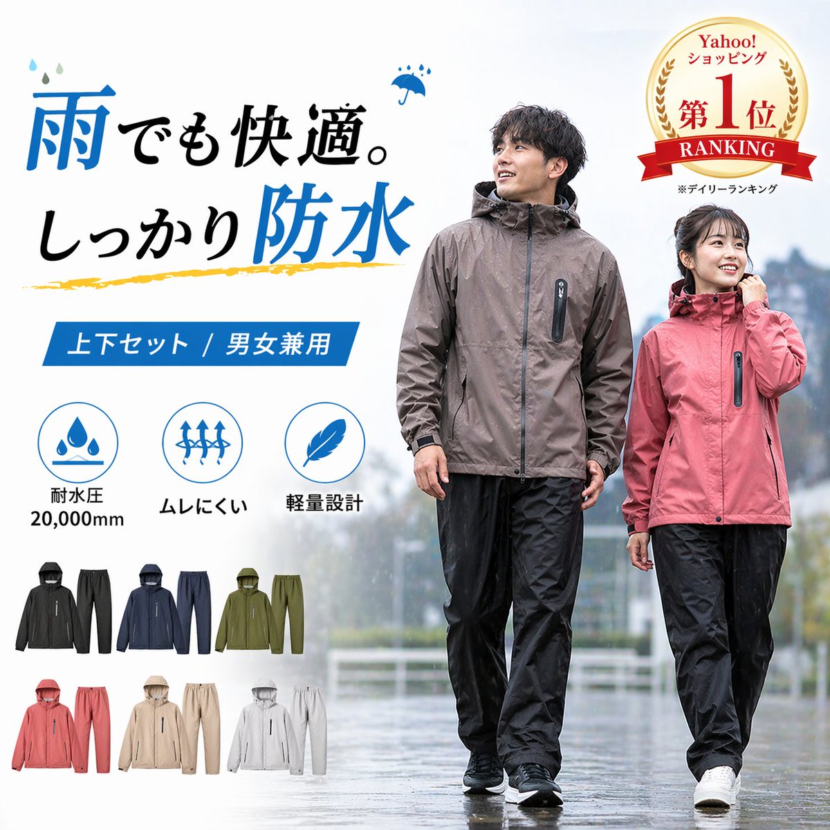 AI Prompt for Polished E-commerce Japanese Waterproof Rainwear Ad