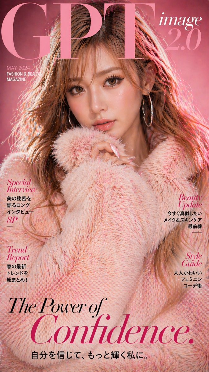 AI Prompt for Polished Pink Fashion Magazine Cover