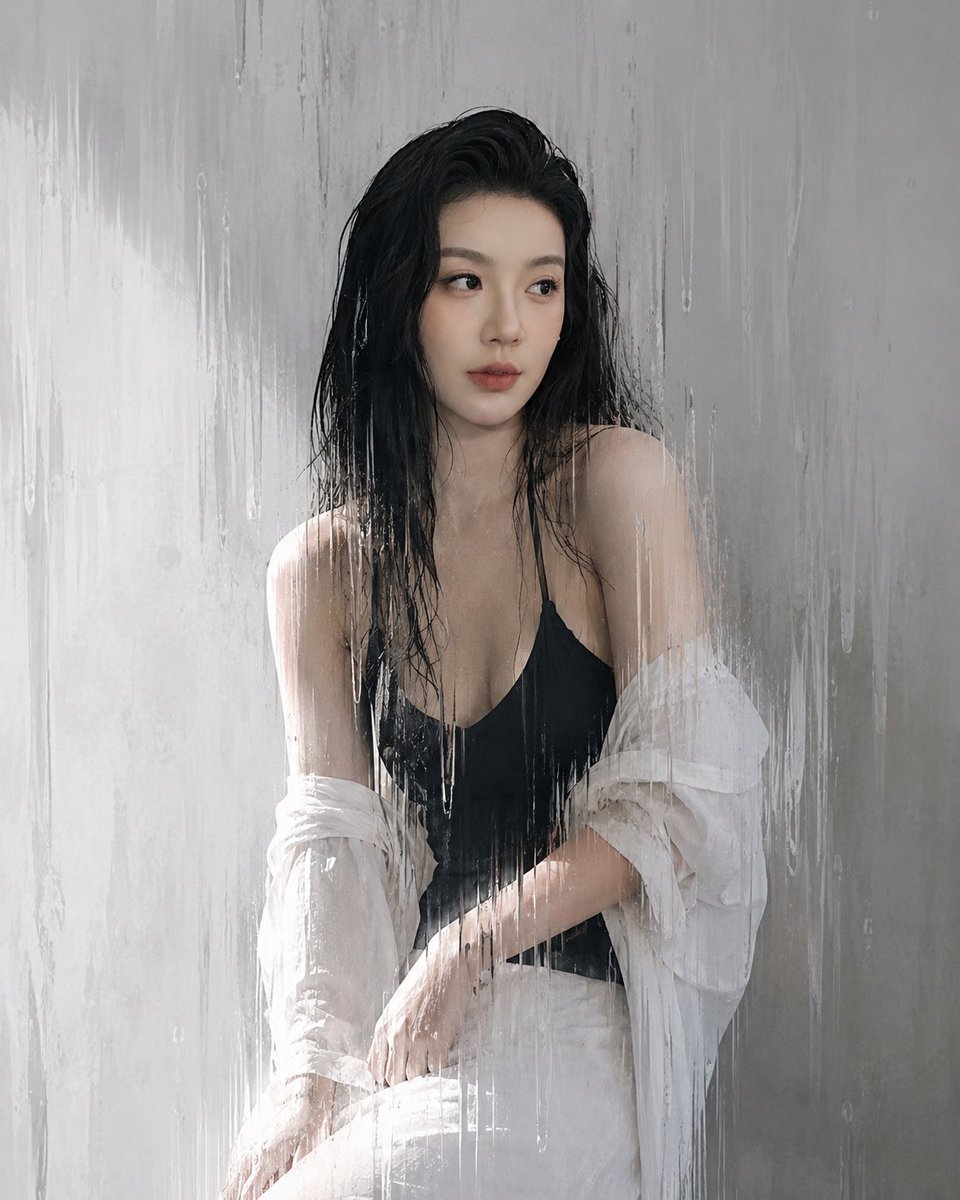 AI Prompt for Rainy Fashion Portrait
