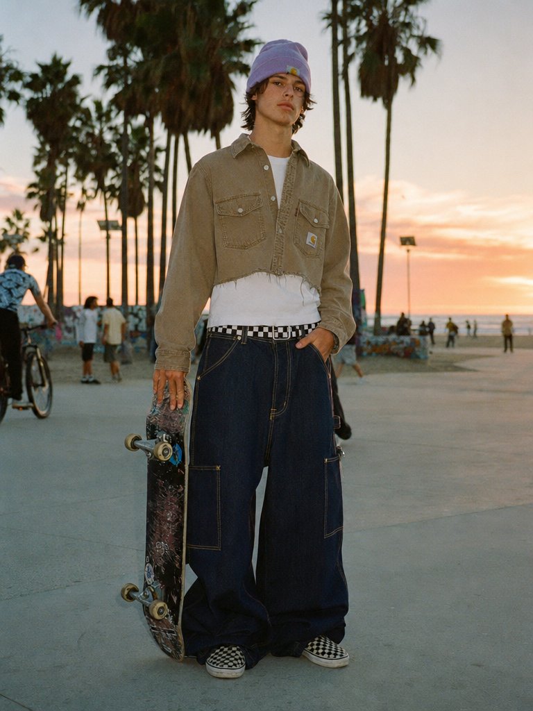 AI Prompt for Realistic Baggy Jeans Fashion Photography