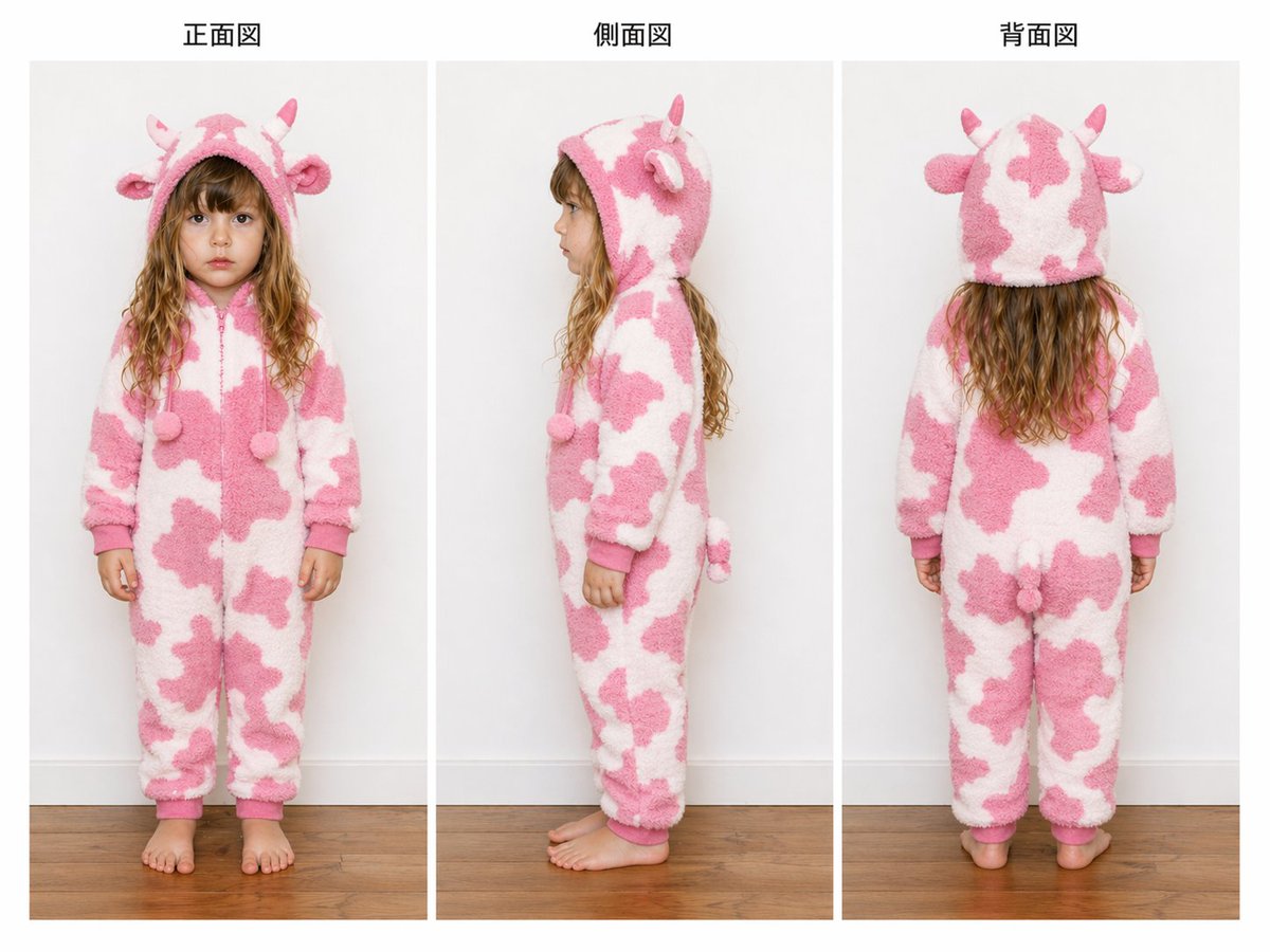 AI Prompt for Realistic Child Cow Onesie E-commerce Image
