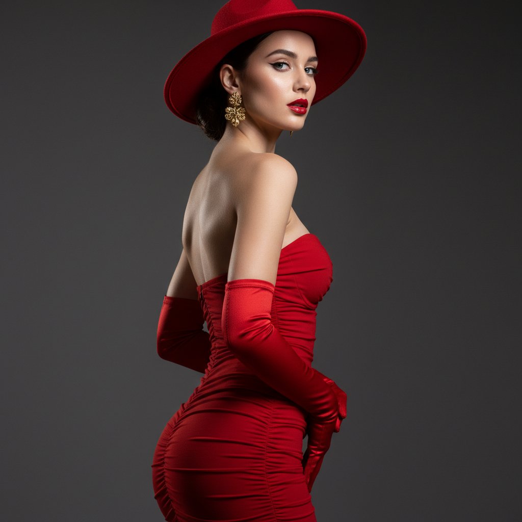AI Prompt for Realistic Fashion Editorial Portrait with Dramatic Lighting
