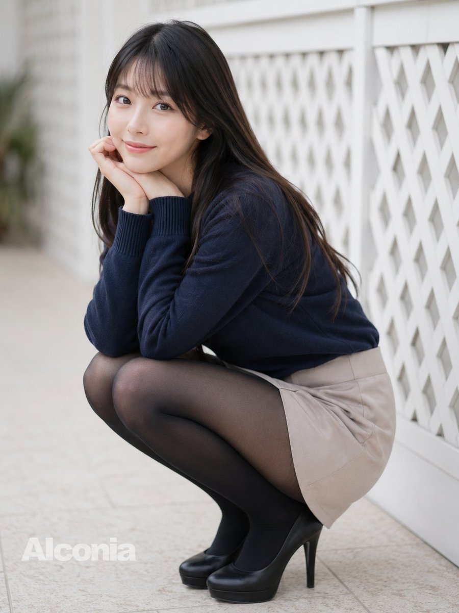 AI Prompt for Realistic Fashion Photo of Woman in Sweater and Heels