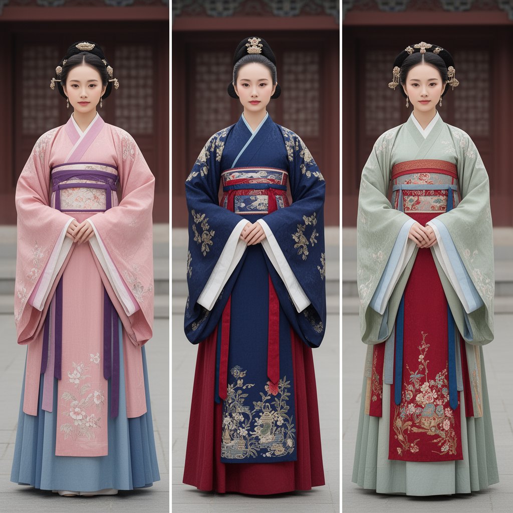 AI Prompt for Realistic Korean Hanbok Fashion Composition
